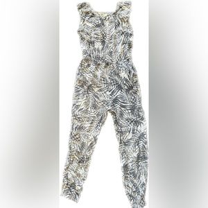 H&M Palm Print Jumpsuit